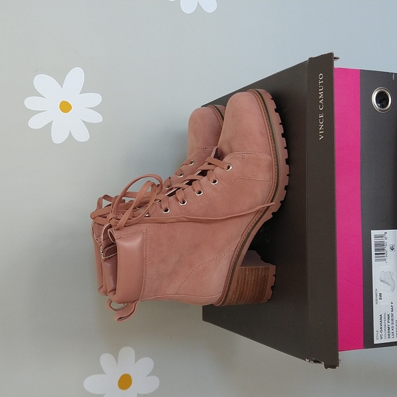 Vince Camuto Gaviana Suede Boots in Dermy Pink - Picture 3 of 10